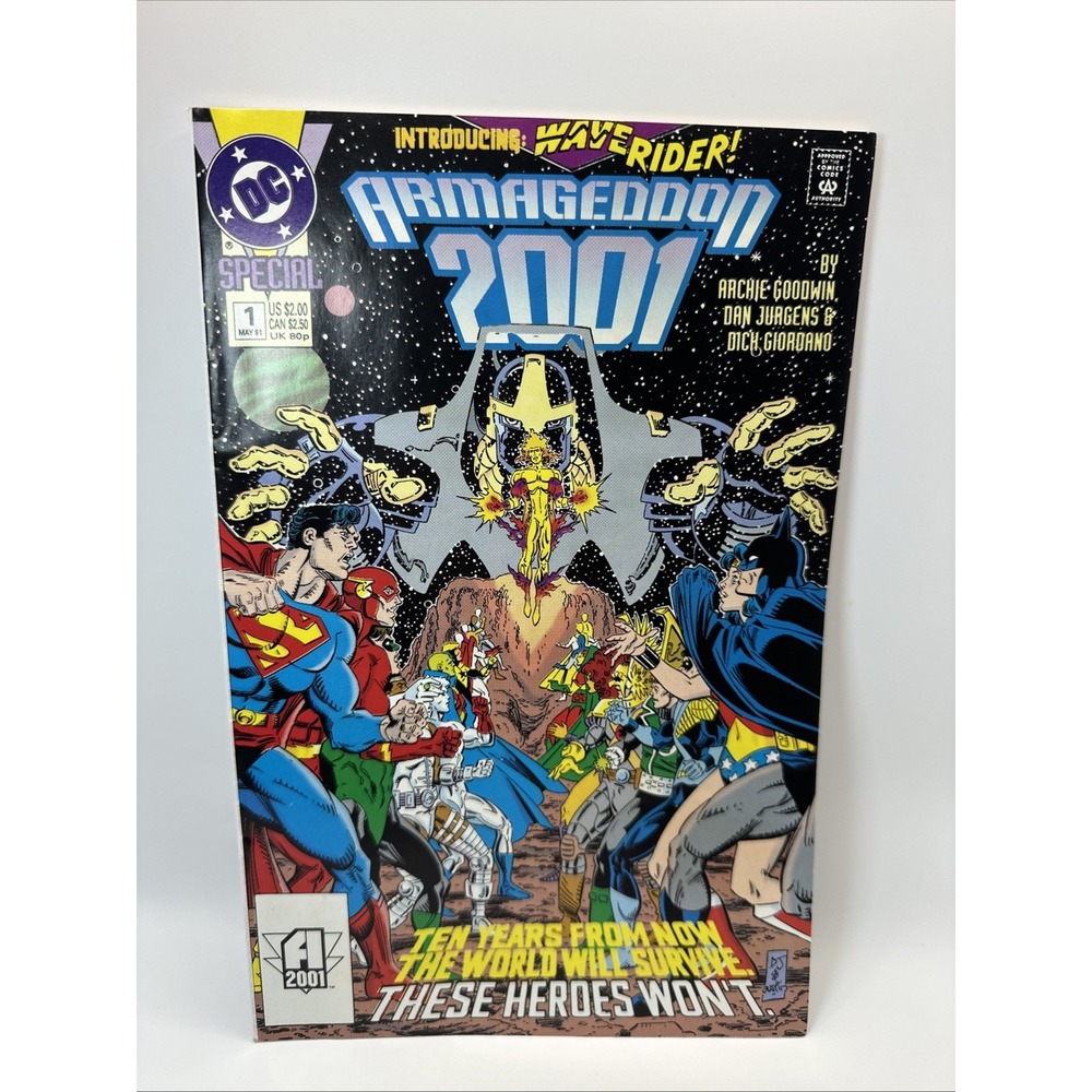 DC Armageddon 2001 #1 1991 Superman Batman Hawkman VF NM Comic Book